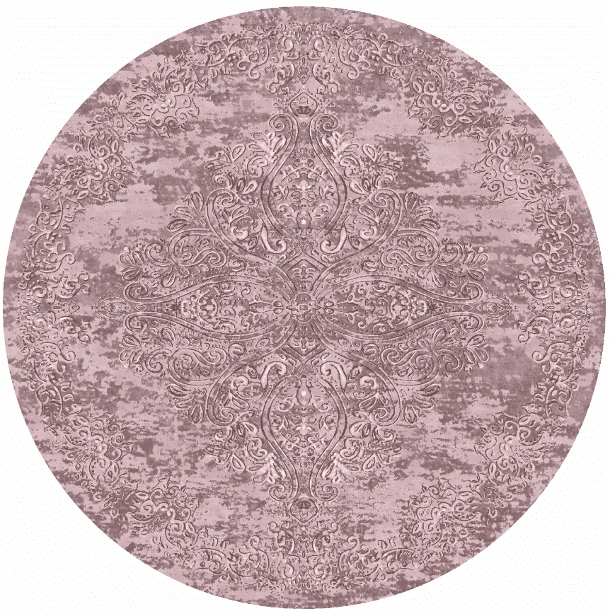 Rond vloerkleed - Valenza (roze)