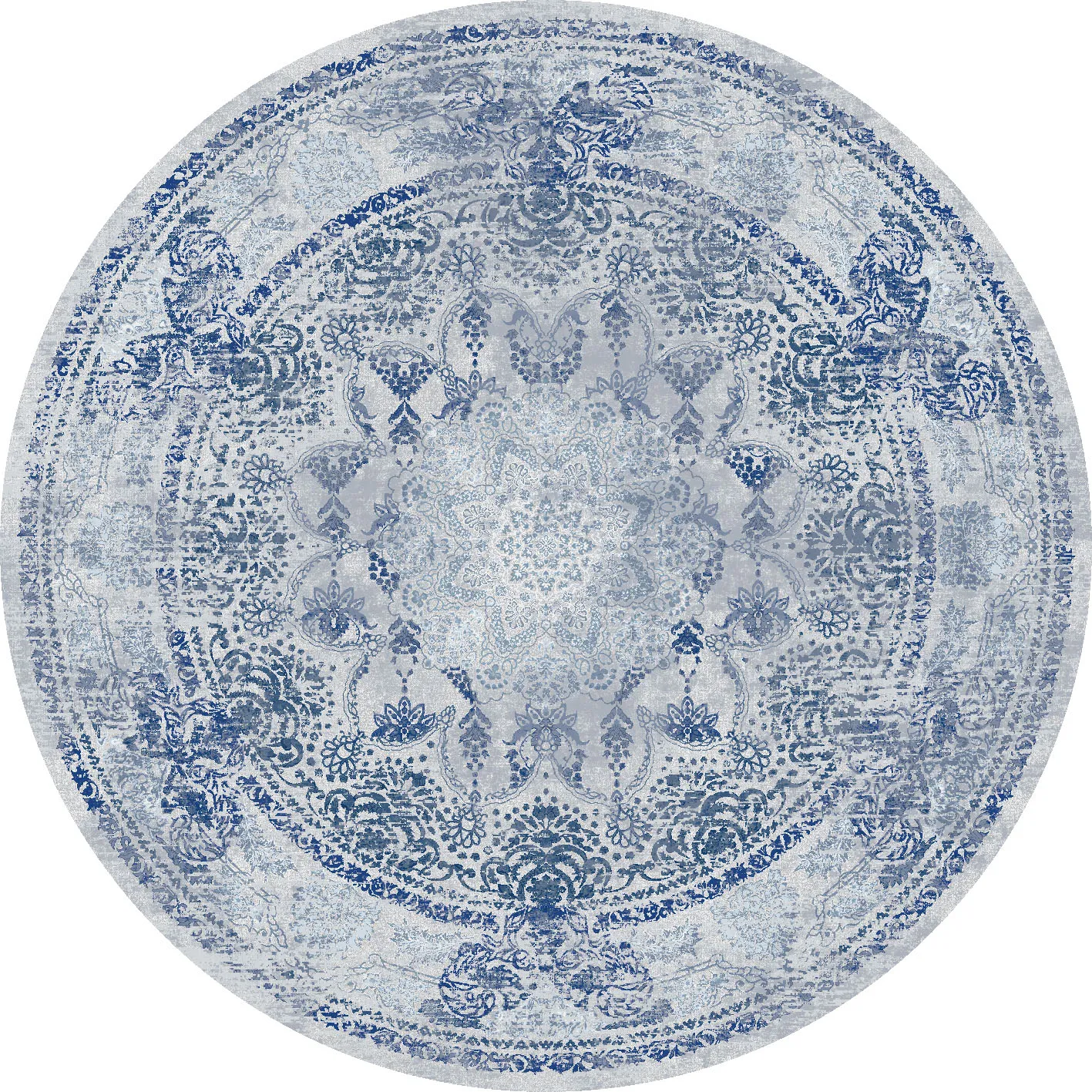 Ronde vloerkleden - Valeria (blauw)
