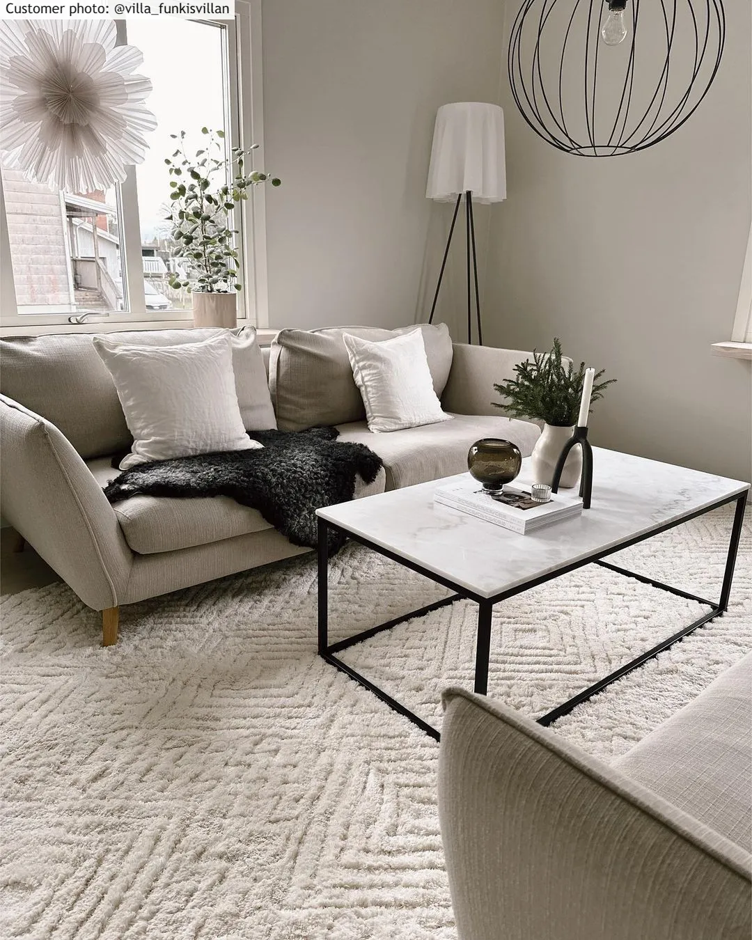 Hoogpolig vloerkleed - Stettin (offwhite)