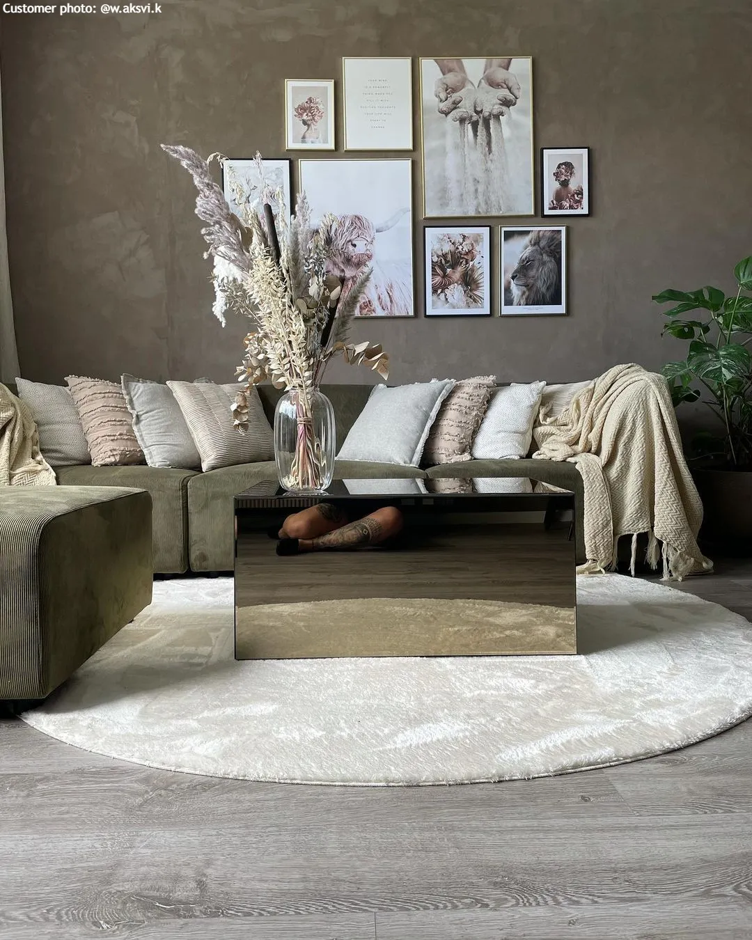 Ronde vloerkleden - Aranga Super Soft Fur (beige)