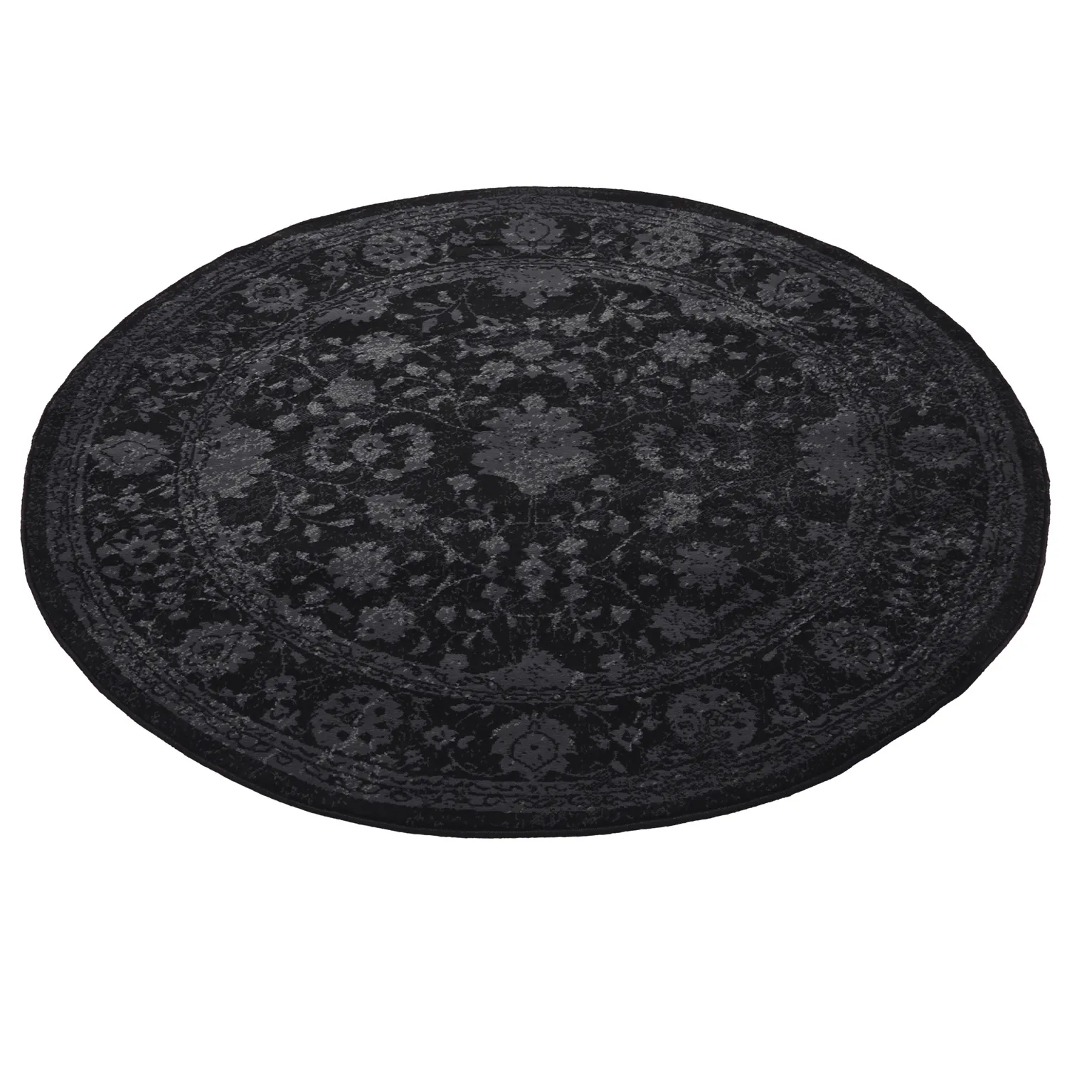 Rond vloerkleed - Peking Majestic (zwart)