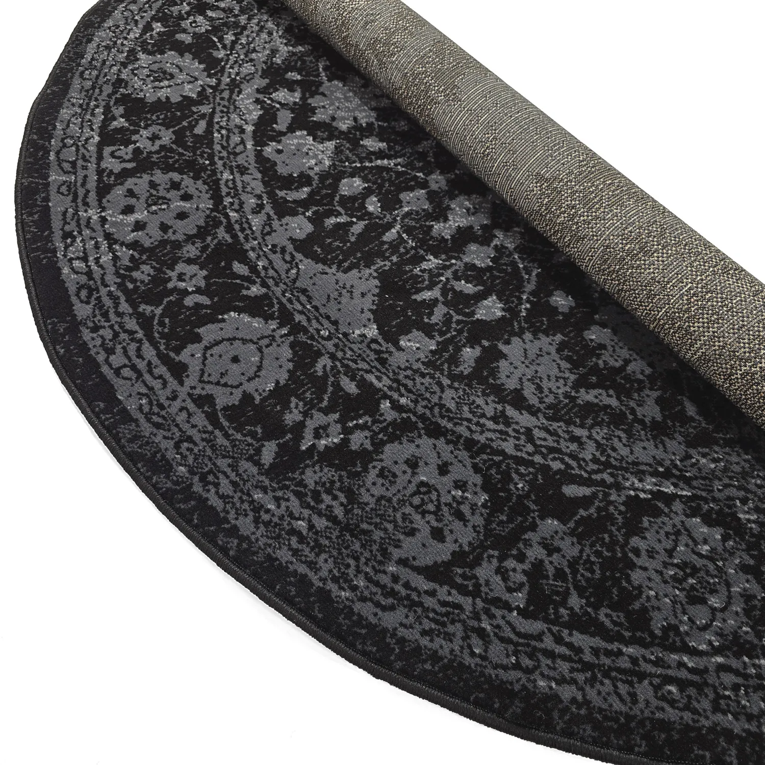 Rond vloerkleed - Peking Majestic (zwart)