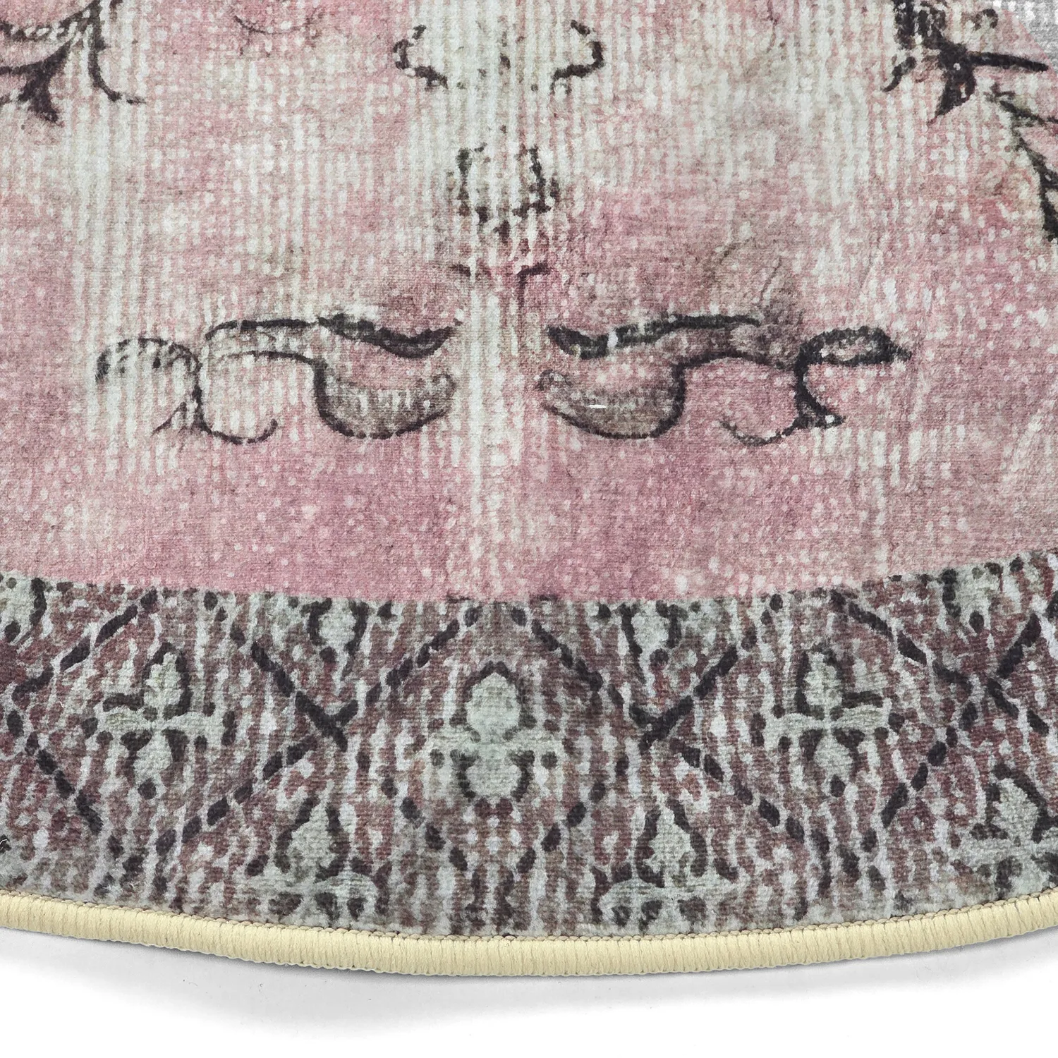 Rond vloerkleed - Rosalie (roze)