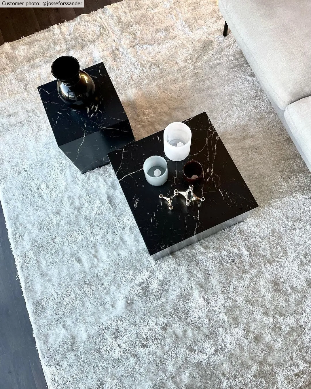 Hoogpolig vloerkleed - Cosy (wit)