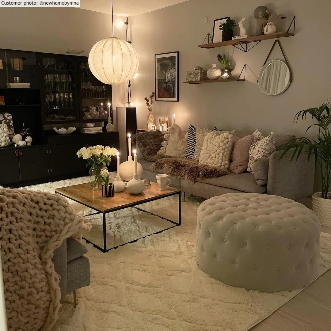 Hoogpolig vloerkleed - Everett (offwhite)