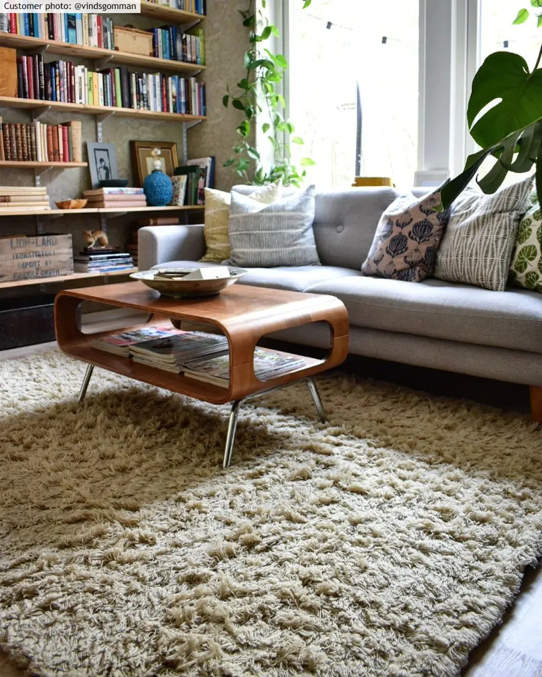 Wollen-vloerkleed - Aliste Wool Shaggy (alabaster gleam)